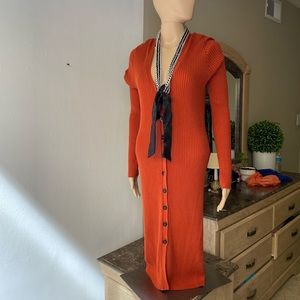 Long stretch long sleeve coat size M